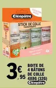 E.Leclerc Boite de 4 batons de colle offre
