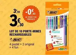 E.Leclerc Bic - lot de 10 porte-mines rechargeables offre