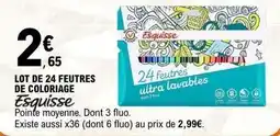 E.Leclerc Esquisse - lot de 24 feutres de coloriage offre