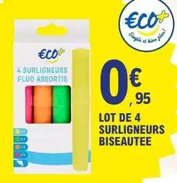 E.Leclerc Bien - lot de 4 surligneurs biseautee offre