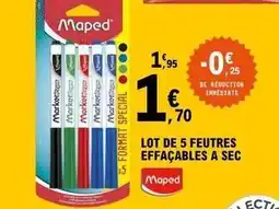 E.Leclerc Maped - lot de 5 feutres effacables a sec offre