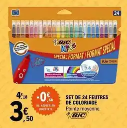 E.Leclerc Bic - set de 24 feutres de coloriage offre