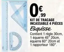 E.Leclerc Esquisse - kit de tracage incassable 4 pieces offre