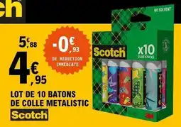 E.Leclerc Scotch - lot de 10 batons de colle metalistic offre
