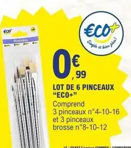 E.Leclerc Bien - lot de 6 pinceaux offre