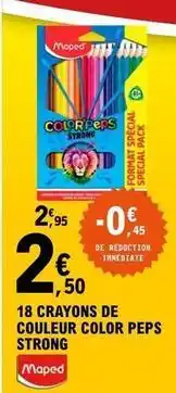 E.Leclerc Maped - 18 crayons de couleur color peps strong offre