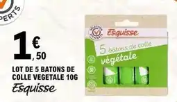 E.Leclerc Esquisse - lot de 5 batons de colle vegetale 10g offre
