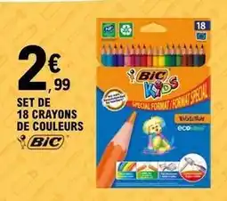 E.Leclerc Bic - set de 18 crayons de couleurs offre