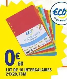 E.Leclerc Bien - lot de 10 intercalaires offre