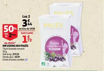 Auchan Direct Infusion Bio Pagès offre