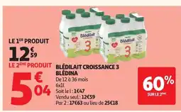 Auchan BLÉDINA Blédilait croissance 3 offre