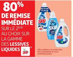 Auchan SKIP Sur la gamme des lessives liquides offre