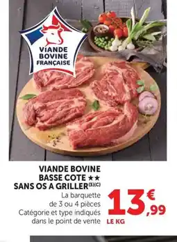 U Express Viande bovine basse cote sans os a griller offre