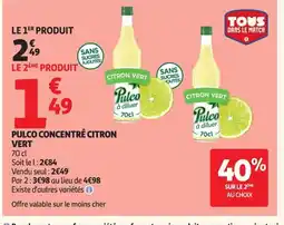 Auchan PULCO Concentré citron vert offre