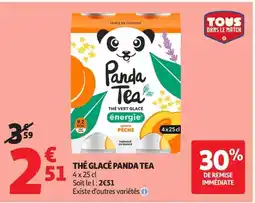 Auchan PANDA TEA Thé glacé offre