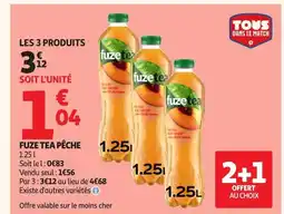 Auchan FUZE TEA Pêche offre