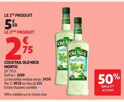 Auchan OLD NICK Cocktail mojito offre