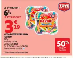 Auchan HARIBO Méga boîte world mix offre