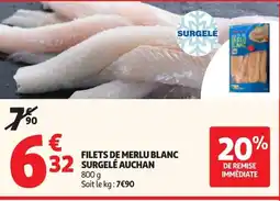 Auchan AUCHAN Filets de merlu blanc surgelé offre