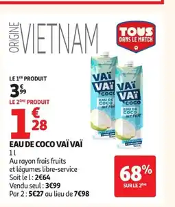 Auchan VAÏ VAÏ Eau de coco offre