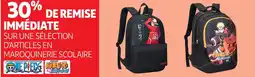 Auchan Sur une sélection d'articles en maroquinerie scolaire one piece naruto offre
