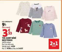 Auchan INEXTENSO Tee-shirt bébé offre