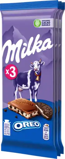 Auchan Milka tablettes de chocolat oréo milka offre