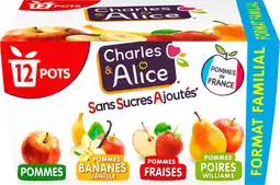 Auchan Charles & alice compotes de fruits charles & alice offre
