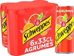 Auchan Schweppes schweppes agrumes canettes offre