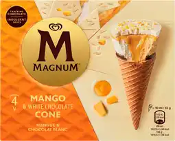Auchan Magnum cônes glacés mangue chocolat blanc magnum offre