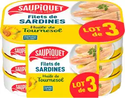 Auchan Saupiquet filets de sardines à l'huile de tournesol saupiquet offre
