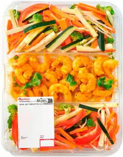 Auchan Sans marque wok de crevettes décortiquées marinées offre