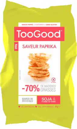 Auchan Toogood snacks sans gluten paprika too good offre