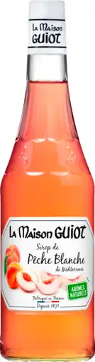 Auchan Guiot sirop pêche blanche la maison guiot offre