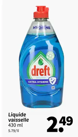 Wibra Dreft liquide vaisselle offre