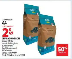 Auchan Charbon de bois offre