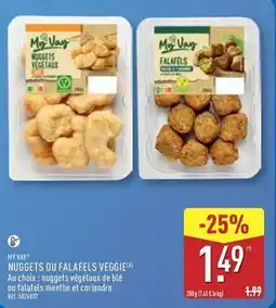 ALDI My - nuggets ou falafels veggie offre