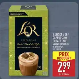 ALDI L'or - 8 sticks capuccino dubai style offre