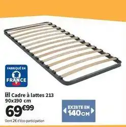 Conforama Cadre à lattes 213 90x190 cm offre