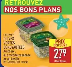 ALDI Olives vertes denoyautees offre