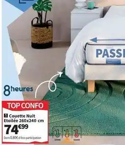 Conforama Couette nuit etoilee 260x240 cm offre