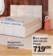 Conforama Lit adulte 160x200 cm plump offre