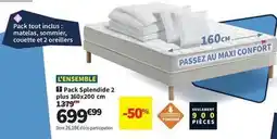 Conforama Pack splendide 2 plus 160x200 cm offre