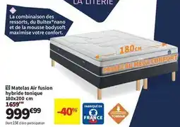 Conforama Bultex - matelas air fusion hybride tonique 180x200 cm offre