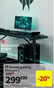 Conforama Bureau gaming procyon 2 offre
