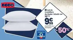Conforama Dodo - lot de 2 oreillers au rendo offre