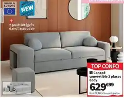 Conforama Canapé convertible 3 places offre