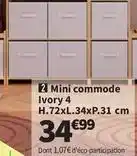 Conforama Mini commode ivory 4 offre