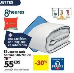 Conforama Couette nuit 140x200 cm offre