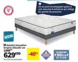 Conforama Matelas sensation origine 140x190 cm offre
